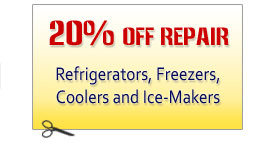 Refrigerator Freezer Cooler Repair Discount Coupon